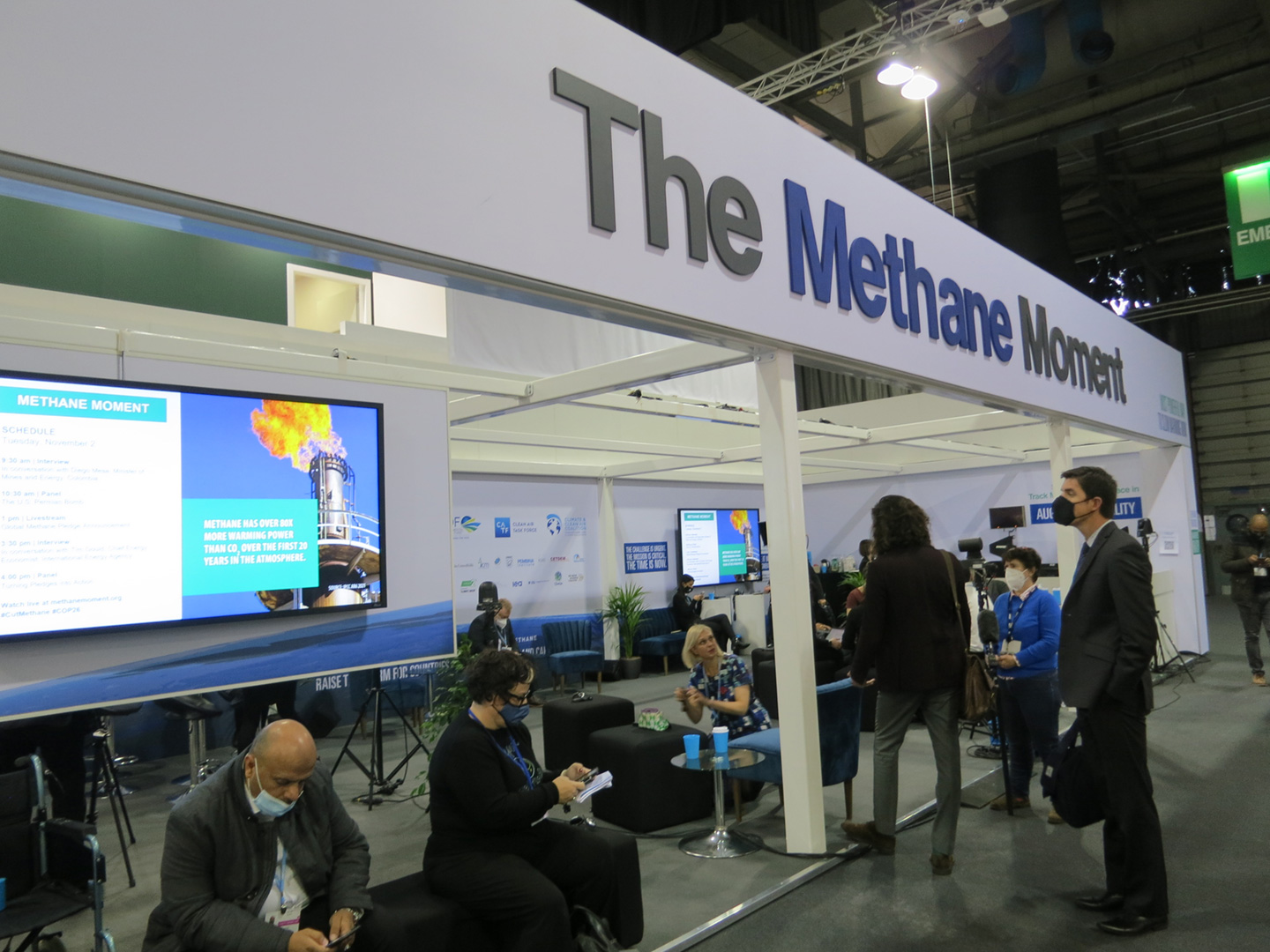 写真3 サイドイベント会場内The Methane Momentの概観。