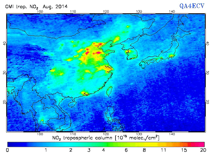 OMI trop. NO2(QA4ECV)
