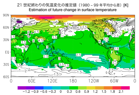 Estimation of future change in surface temperature by considering the statistical relationship between simulated climate and future projections